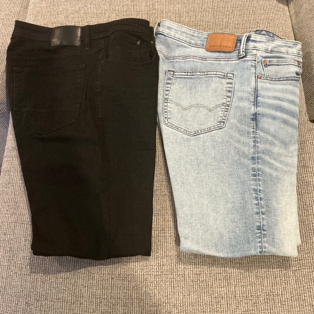 2 pair Men’s jeans 36/30 American Eagle & Nickel & Iron,